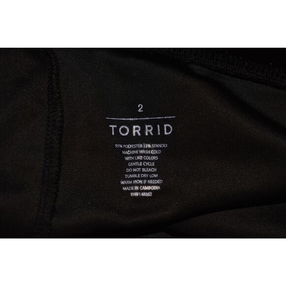 TORRID $39  Signature Waist Velvet Ankle Legging Black Pull-On 2 / 2X - Picture 3 of 3